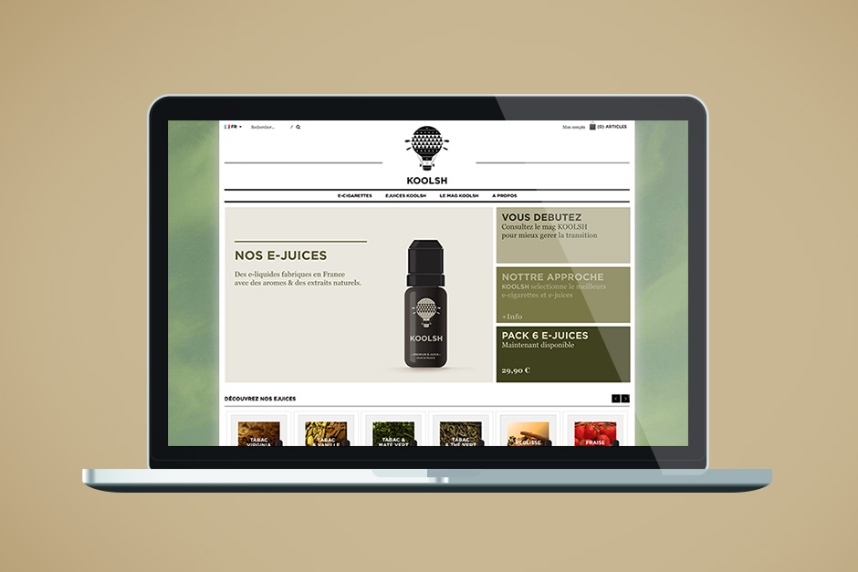 Webdesign of e-commerce website