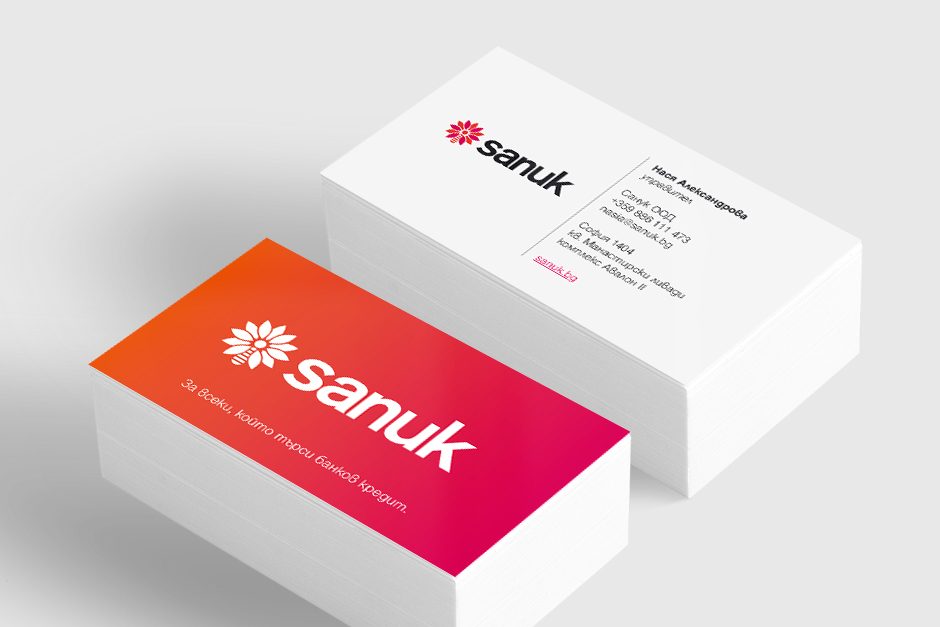 Business cards for a credit calculation service