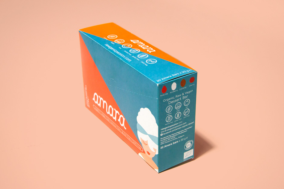 Box for bundling raw snack bars