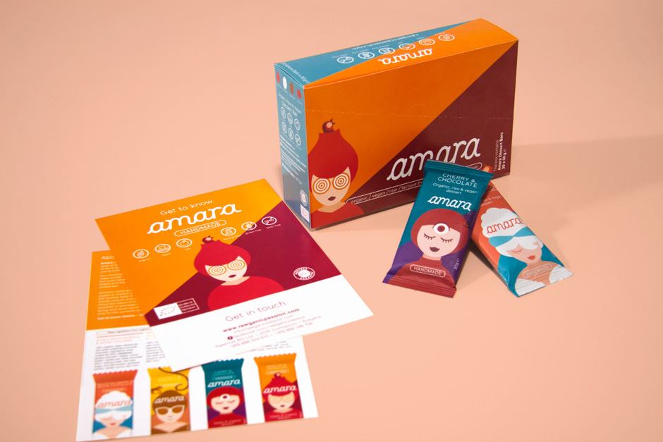 Дизайн на опаковки и флаер за био десертни барчета