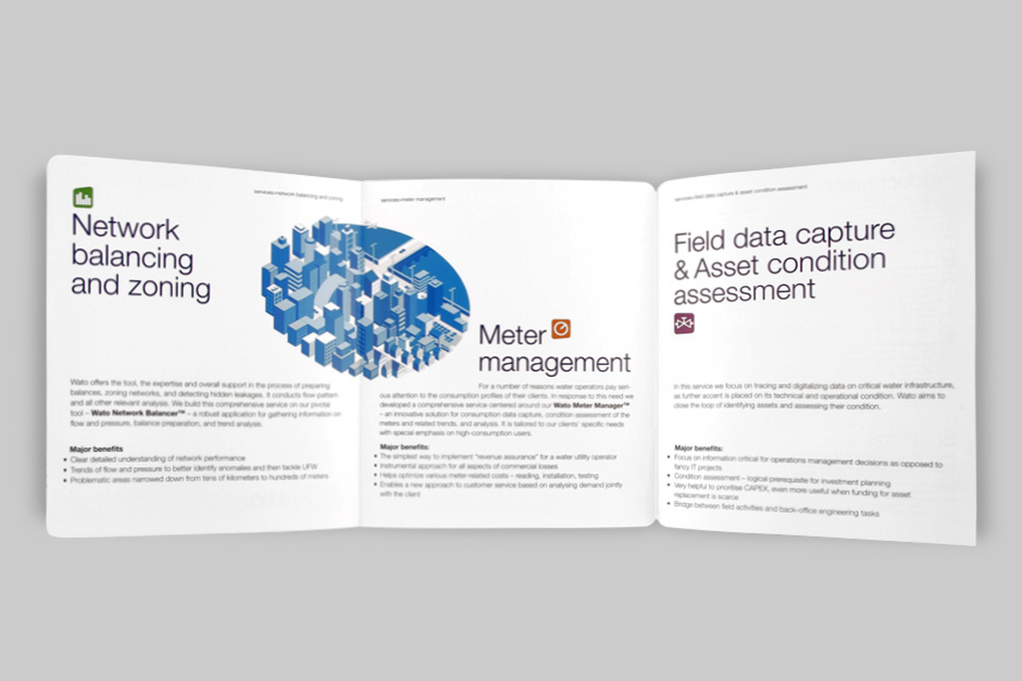 Дизайн на фирмена брошура за услугите на стартъп-а