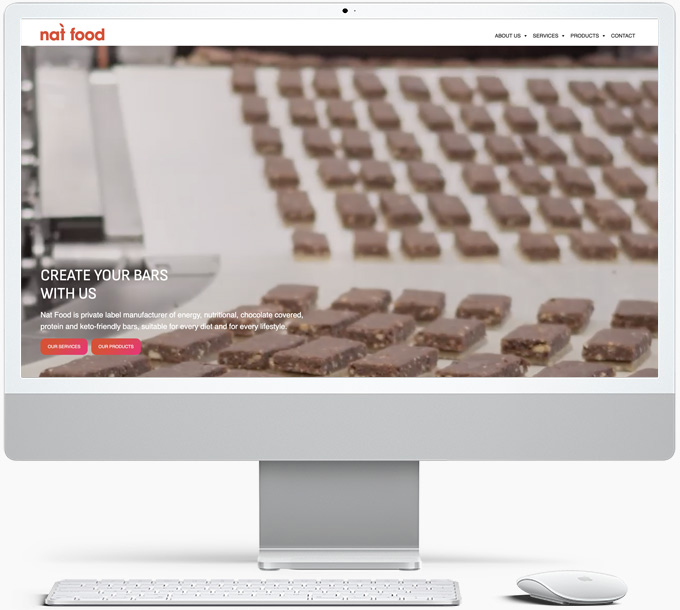 Уебдизайн на фирмения сайт за храни с WordPress