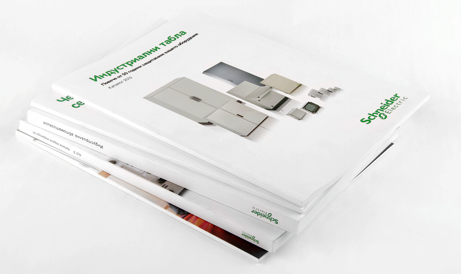 Дизайн на технически каталози за Шнайдер Електрик